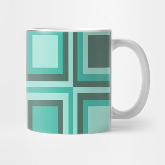 Sixties and seventies geometric pattern in green tones by F-for-Fab